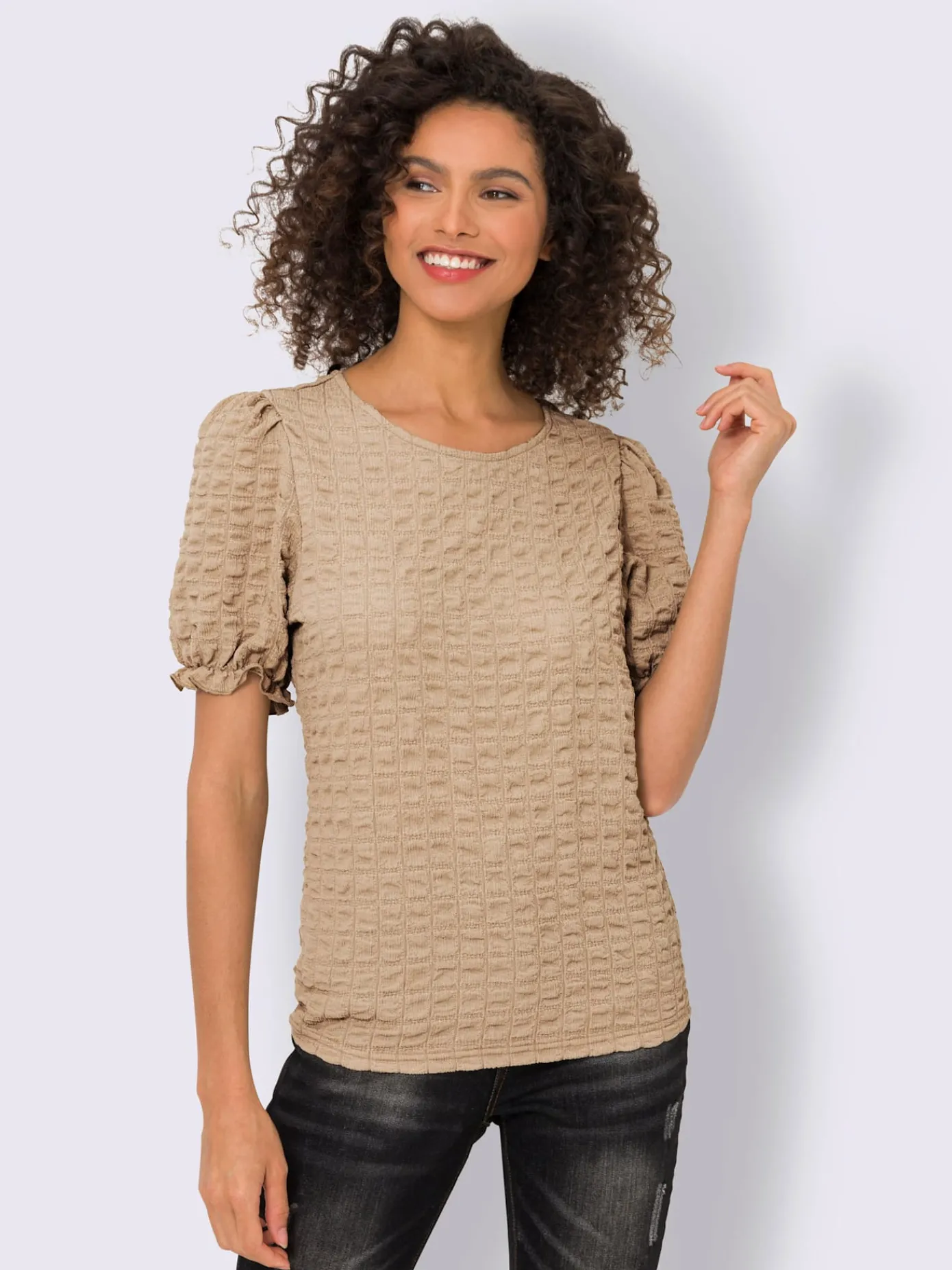 Linea Tesini T-Shirts<T-shirt qualité légèrement smockée