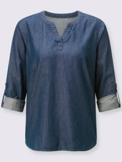 Collection L Tuniques|Chemisiers<Tunique en jean pur coton