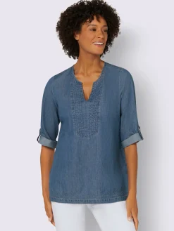 Collection L Tuniques|Chemisiers<Tunique en jean pur coton