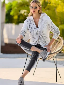 Rick Cardona Gilets Et Cardigans<Veste à capuche en tricot imprimé mode