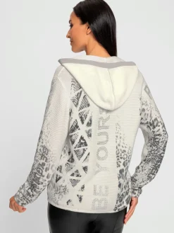 Rick Cardona Gilets Et Cardigans<Veste à capuche en tricot imprimé mode