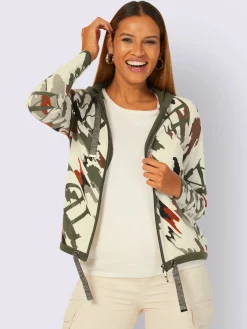 Creation L Gilets Et Cardigans<Veste à capuche en tricot 97% coton