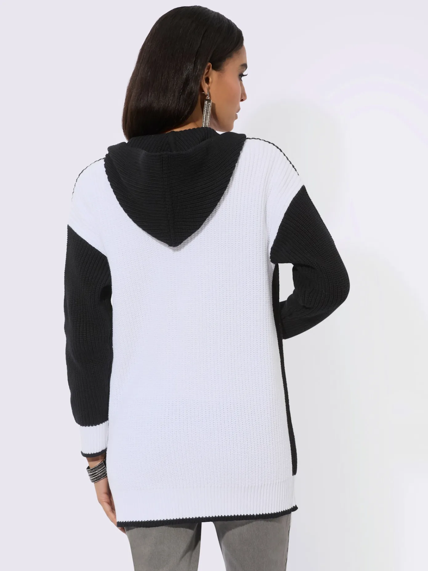 Creation L Gilets Et Cardigans<Veste à capuche en tricot 100% coton