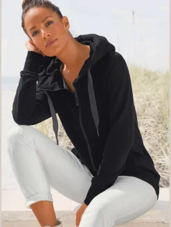 Elbsand T-Shirts<Veste à capuche grande capuche avec coulisse