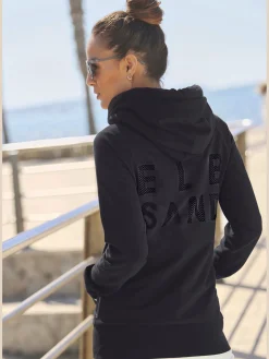 Elbsand T-Shirts<Veste à capuche grande capuche avec coulisse