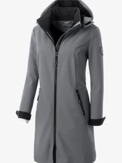 Collection L Vestes<Veste coupe vent longue qualité softshell col montant avec capuche