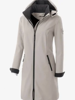 Collection L Vestes<Veste coupe vent longue qualité softshell col montant avec capuche