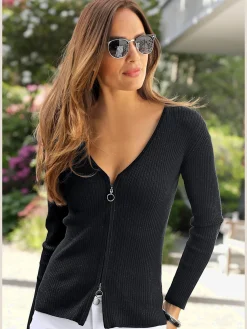 LASCANA Gilets Et Cardigans<Veste courte en tricot à structure côtelée