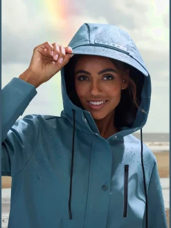 Elbsand Vestes<Veste de pluie parka longue à capuche