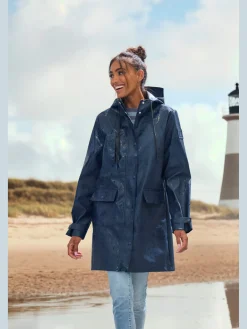 Elbsand Vestes<Veste de pluie parka longue à capuche