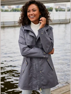 French Connection Vestes<Veste d'extérieur veste légère à capuche réglable et détails dorés