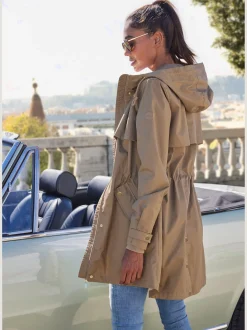 French Connection Vestes<Veste d'extérieur veste légère à capuche réglable et détails dorés