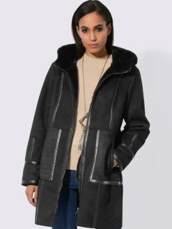 Creation L Vestes<Veste d'hiver imitation fourrure moelleuse