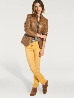 Linea Tesini Vestes<Veste en cuir cuir d'agneau souple