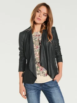 Ashley Brooke Vestes<Veste en cuir modèle décontracté et élégant