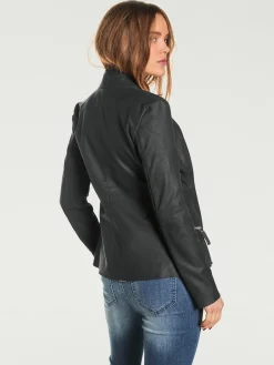 Ashley Brooke Vestes<Veste en cuir modèle décontracté et élégant