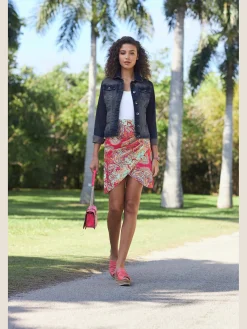 Linea Tesini Vestes<Veste en jean effet délavé et usé