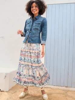 Linea Tesini Vestes<Veste en jean poches poitrine pratiques