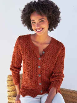 Linea Tesini Gilets Et Cardigans<Veste en tricot ajouré motif ajouré intégral