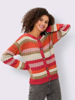 Linea Tesini Gilets Et Cardigans<Veste en tricot ajouré pur coton