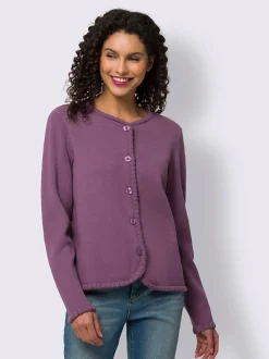 Linea Tesini Gilets Et Cardigans<Veste en tricot bords ondulés élégants