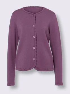 Linea Tesini Gilets Et Cardigans<Veste en tricot bords ondulés élégants