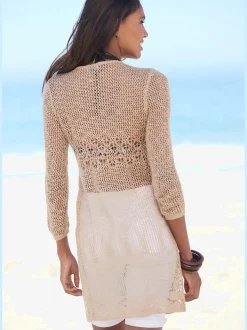 s.Oliver Gilets Et Cardigans<Veste en tricot cardigan motif ajouré