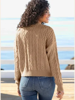 LASCANA Gilets Et Cardigans<Veste en tricot cardigan court avec poches plaquées devant