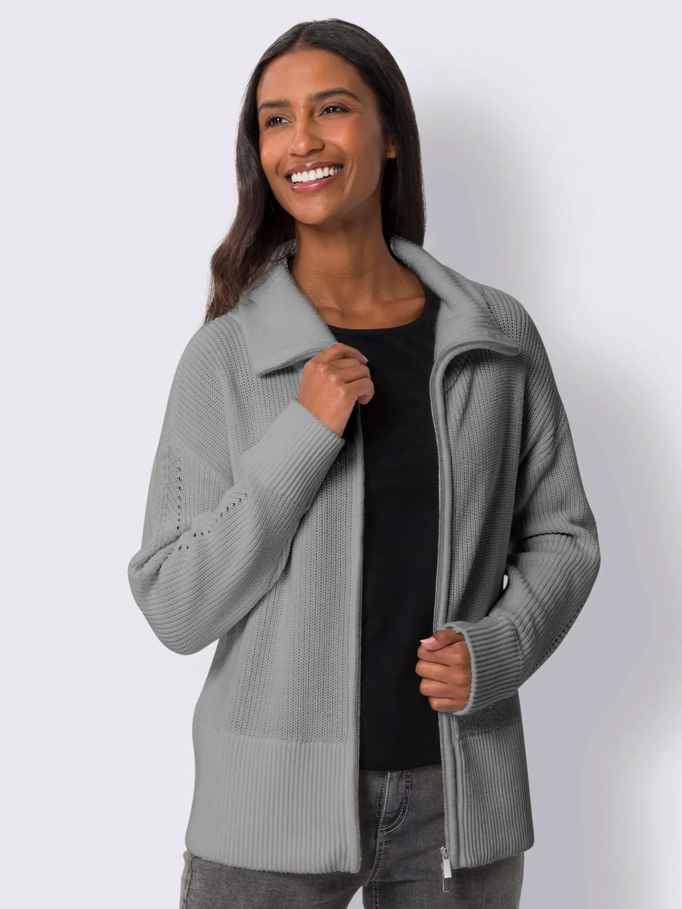 Best Connection Gilets Et Cardigans<Veste en tricot col camionneur