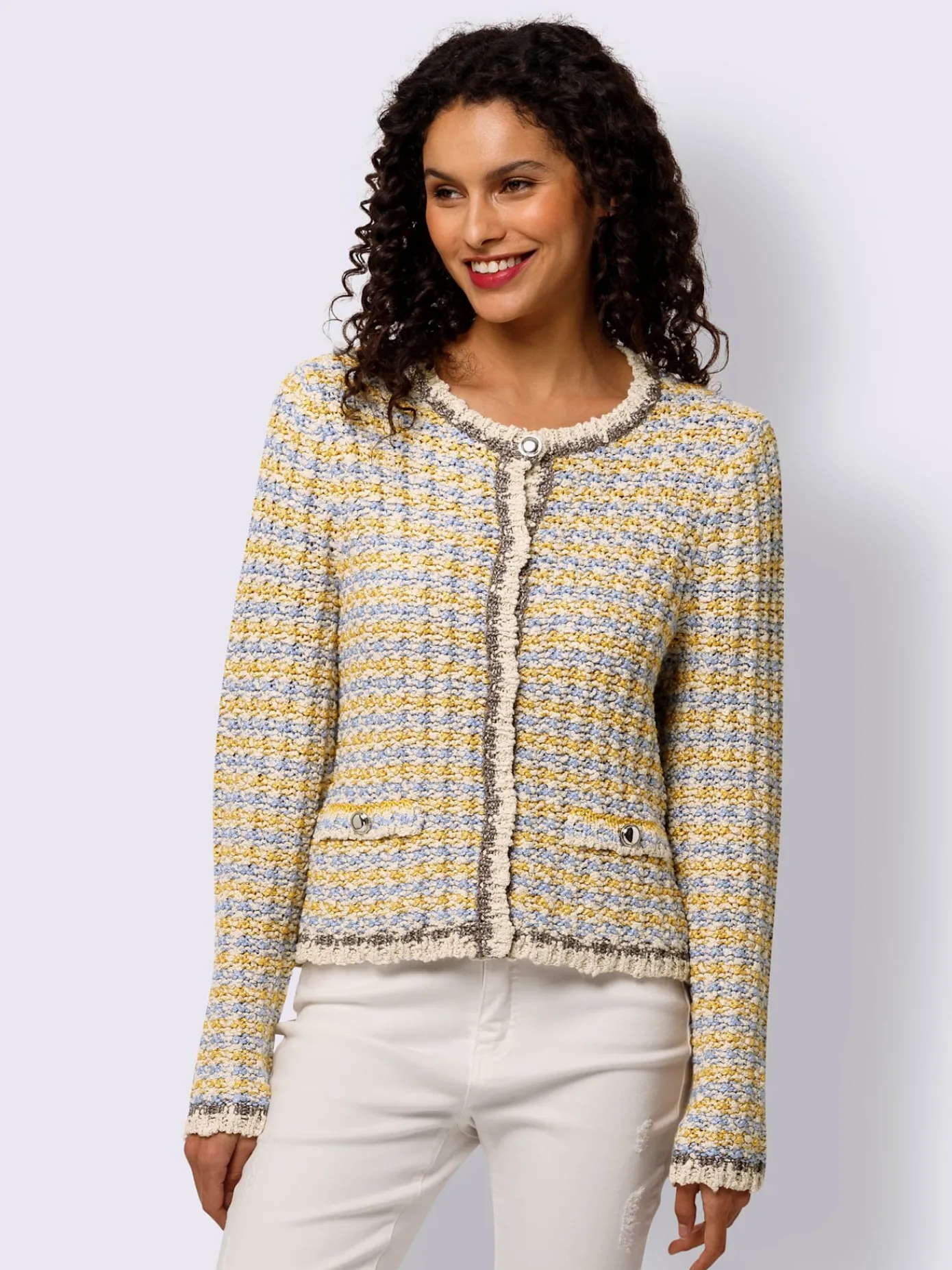 Linea Tesini Gilets Et Cardigans<Veste en tricot fil fantaisie brillant