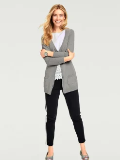 Linea Tesini Gilets Et Cardigans<Veste en tricot fin basique incontournable, détails côtelés tendance