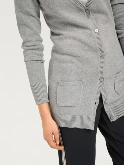 Linea Tesini Gilets Et Cardigans<Veste en tricot fin basique incontournable, détails côtelés tendance