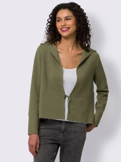 Linea Tesini Gilets Et Cardigans<Veste en tricot fin capuche tendance