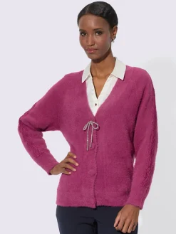 Creation L Gilets Et Cardigans<Veste en tricot fin encolure en v dégagée