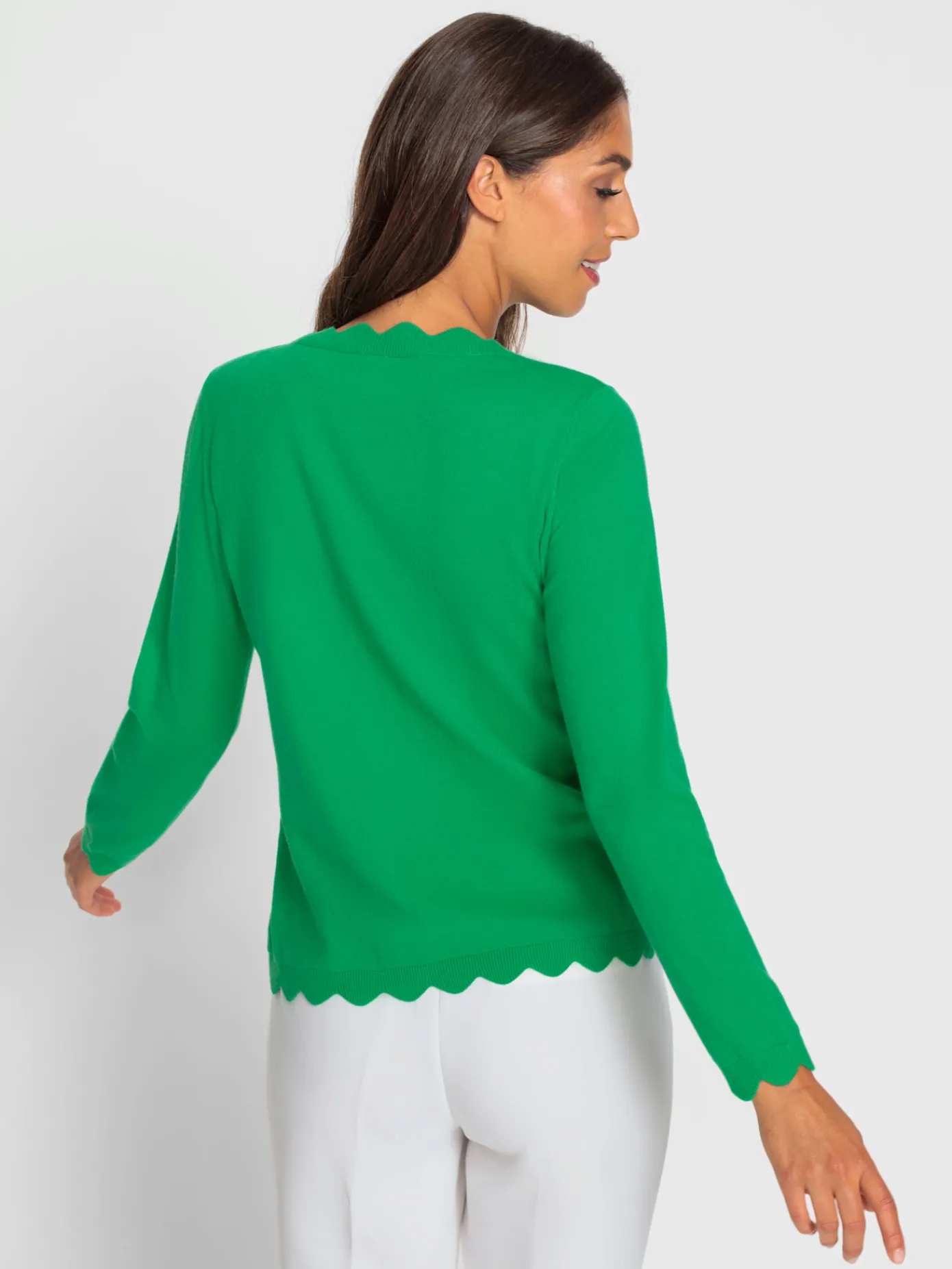 Ashley Brooke Gilets Et Cardigans<Veste en tricot fin glissière double-sens