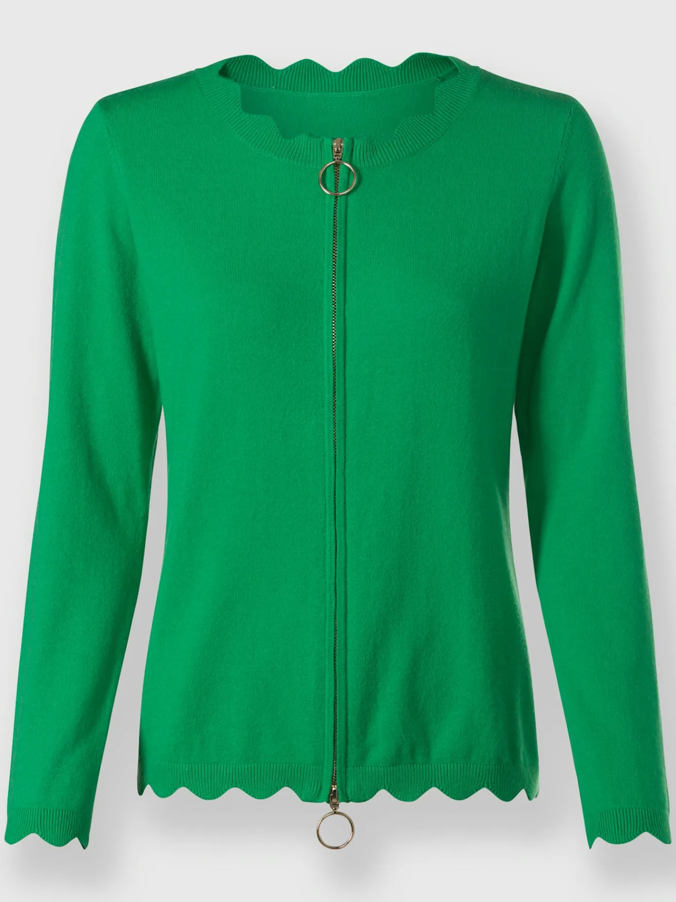 Ashley Brooke Gilets Et Cardigans<Veste en tricot fin glissière double-sens