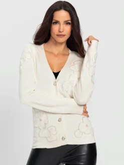Ashley Brooke Gilets Et Cardigans<Veste en tricot fin mélange doux de viscose et de coton