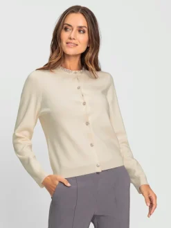 Ashley Brooke Gilets Et Cardigans<Veste en tricot fin petites pierres brillantes fantaisie