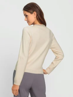 Ashley Brooke Gilets Et Cardigans<Veste en tricot fin petites pierres brillantes fantaisie