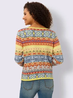 Linea Tesini Gilets Et Cardigans<Veste en tricot jacquard motif jacquard original