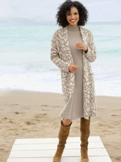 Linea Tesini Gilets Et Cardigans<Veste en tricot jacquard tricot jacquard de qualité