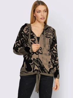 Rick Cardona Gilets Et Cardigans<Veste en tricot jacquard joli jacquard à l'aspect animal