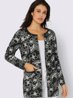 Creation L Gilets Et Cardigans<Veste en tricot jacquard 50% laine vierge