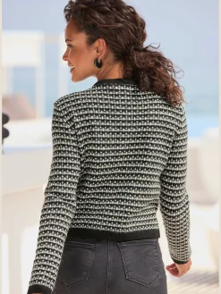 LASCANA Gilets Et Cardigans<Veste en tricot motif à carreaux tendance