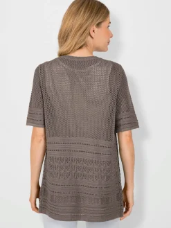 Gilets Et Cardigans<Veste en tricot motif ajouré léger