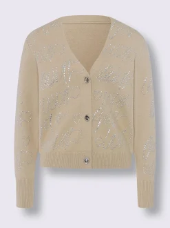 Mandarin Gilets Et Cardigans<Veste en tricot petites pierres fantaisie tendance