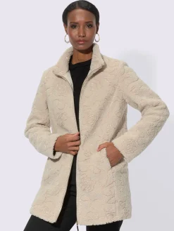 Creation L Vestes<Veste imitation fourrure coupe en a affinante