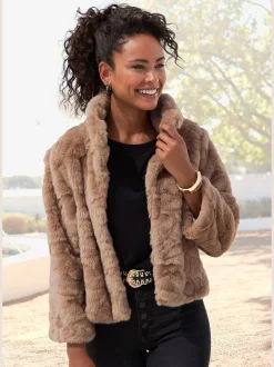 LASCANA Vestes<Veste imitation fourrure veste courte tendance