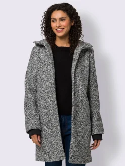 Mandarin Vestes<Veste longue aspect laine