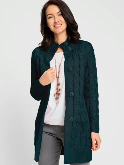 Gilets Et Cardigans<Veste longue en tricot 50% coton